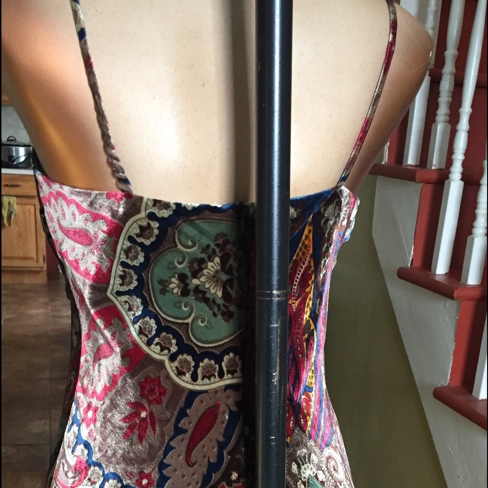 Beautiful Ralph Lauren Paisley velvet formal dress - Picture 5 of 5